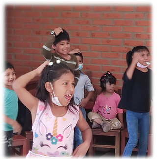 Children playing at the school support project